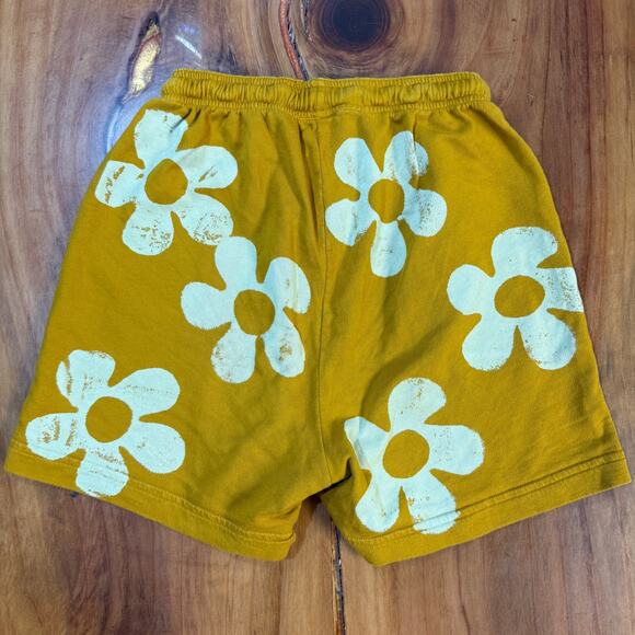 Big Bud Press Women's Shorts XS Flower Power Cotton Los Angeles Mustard B3-10 - Picture 4 of 4